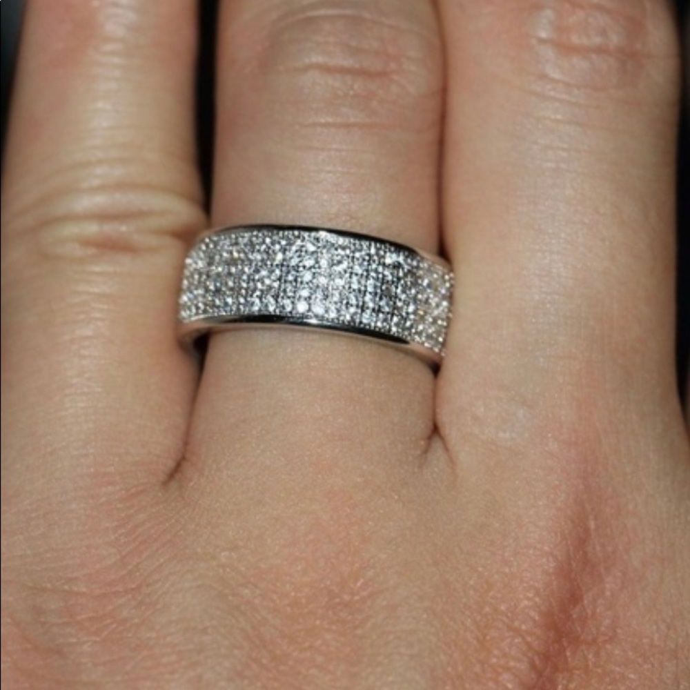 Sterling Silver White Sapphire Ring